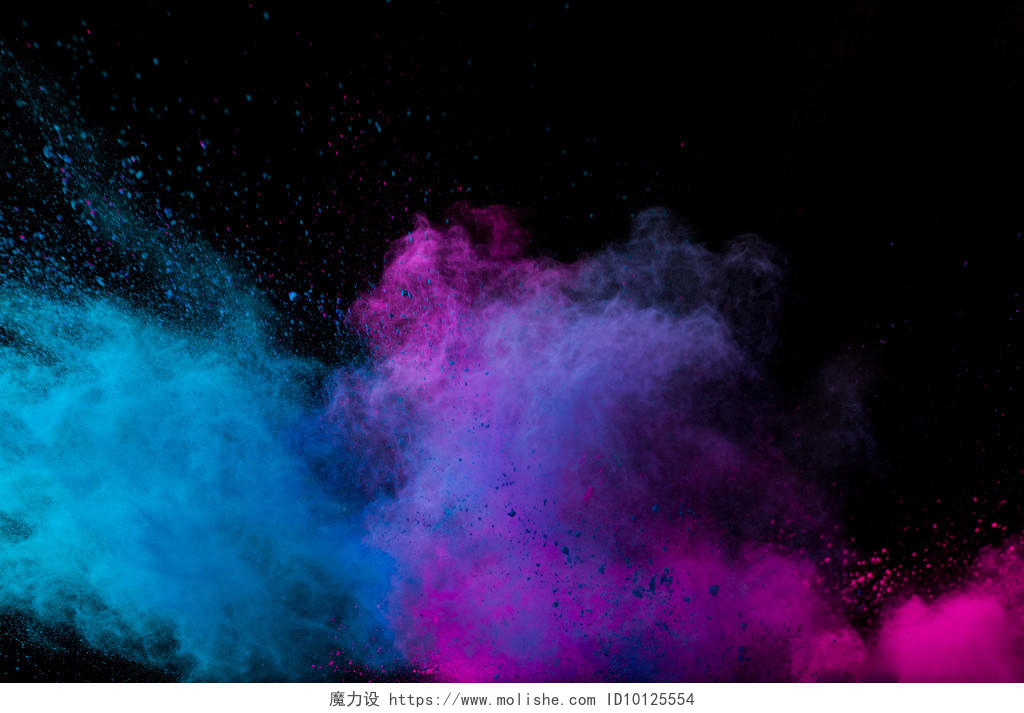 创意彩色粒子粉末图片